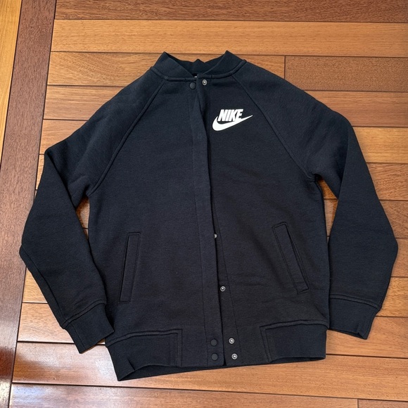 Nike Black Jersey Bomber Jacket XS - Picture 1 of 5